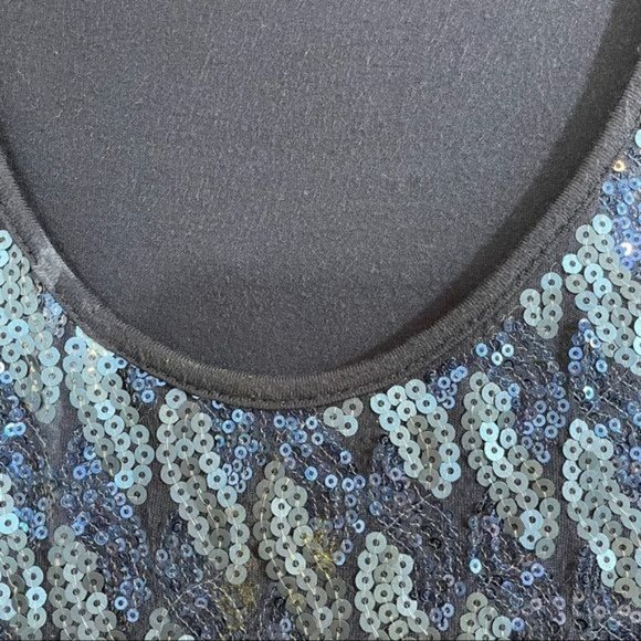 Charlotte Russe‎ Women's Large Navy Sequin Tank Top - Picture 3 of 7